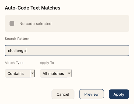 Auto-Code Preview