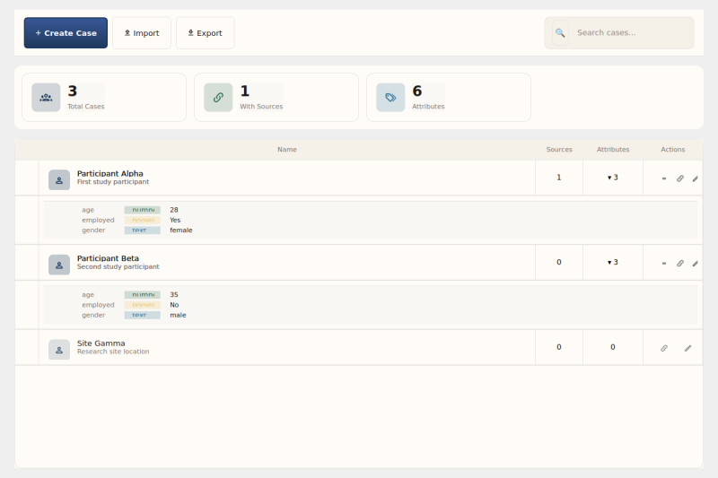 Multiple rows expanded simultaneously