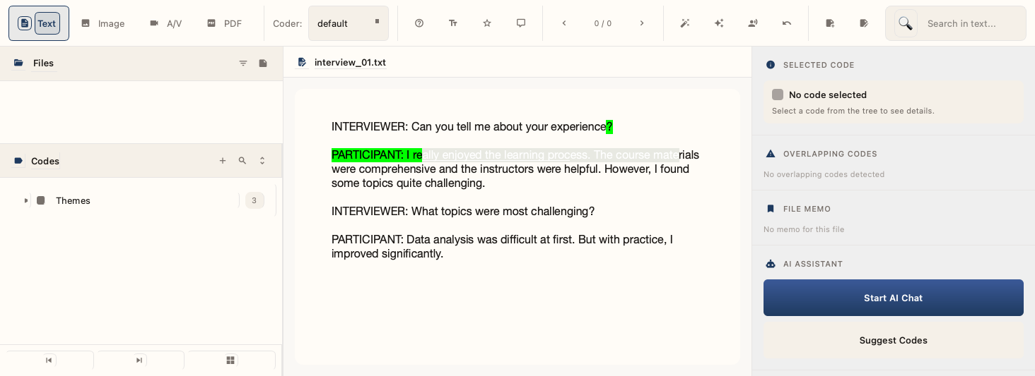 Multiple Codes Applied
