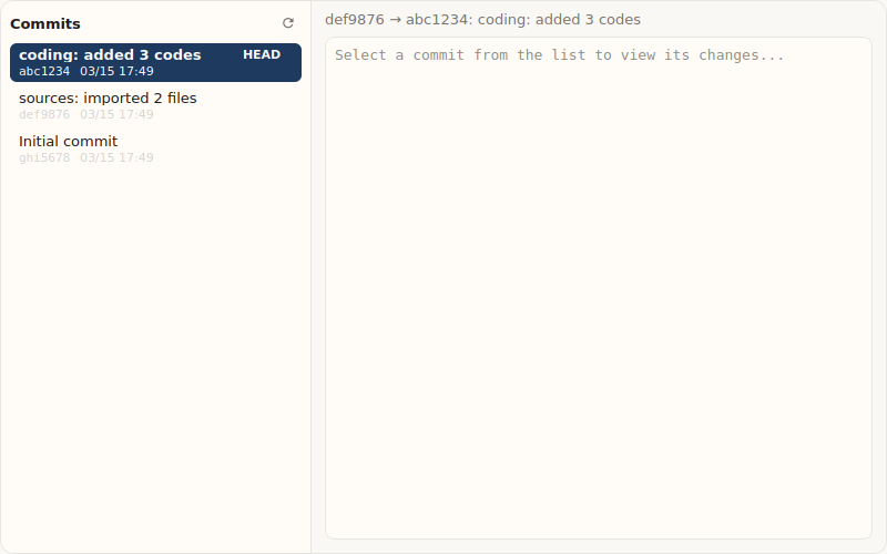 Version History Screen